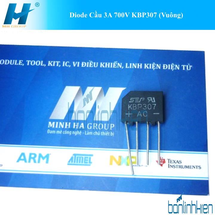 Diode Cầu 3A 700V KBP307 (Vuông)