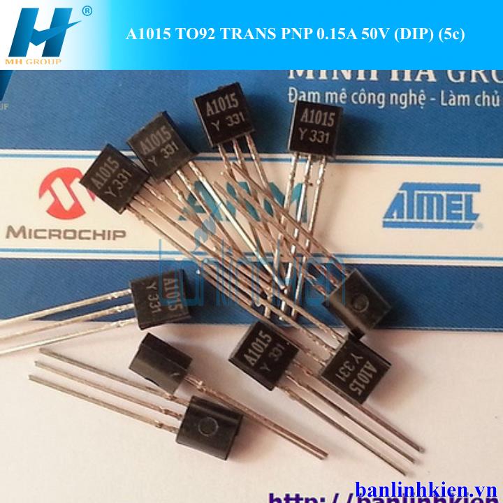 A1015 TO92 TRANS PNP 0.15A 50V (DIP) (5c)