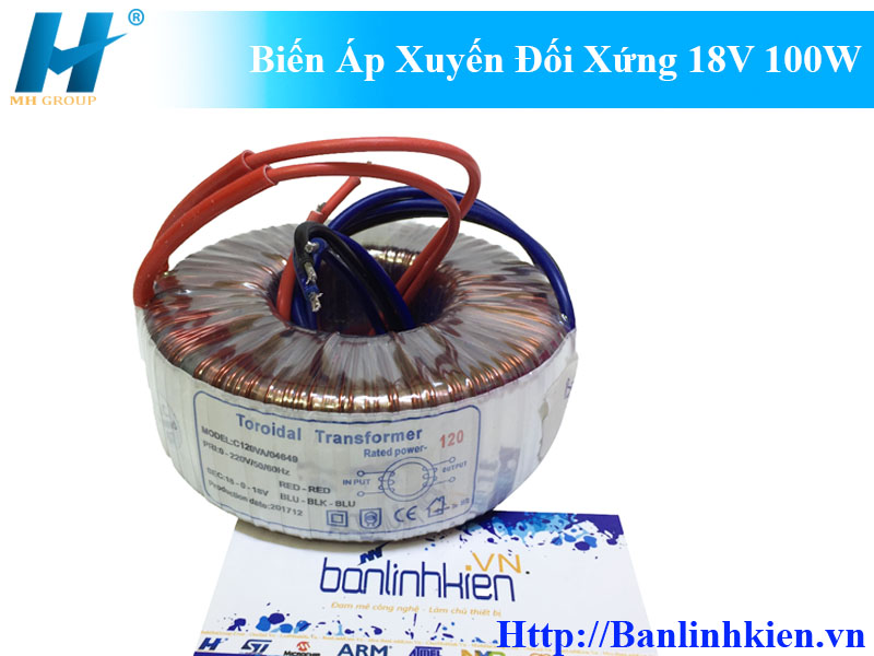 Biến Áp Xuyến Đối Xứng 18V 120W