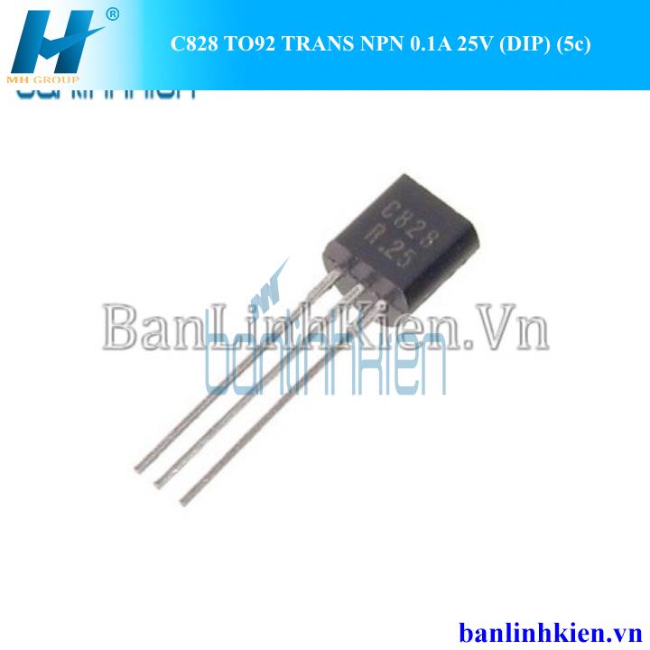C828 TO92 TRANS NPN 0.1A 25V (DIP) (5c)