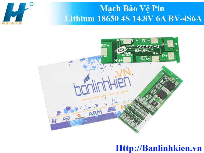 Mạch Bảo Vệ Pin Lithium 18650 4S 14.8V 6A BV-4S6A