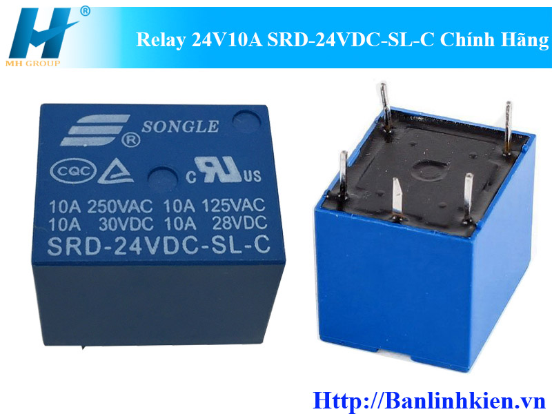 Relay 24V10A SRD-24VDC-Sl-C Chính Hãng