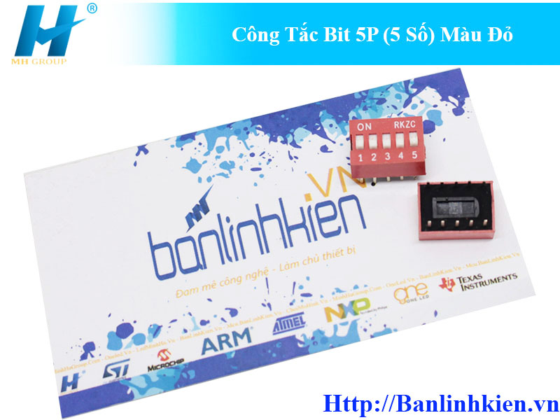 Công Tắc Bit 5P (5 Số) Màu Đỏ