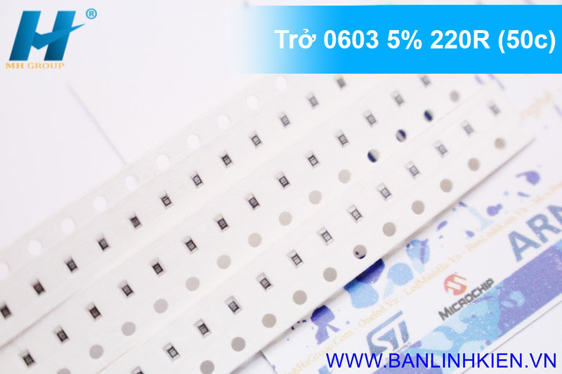 Trở 0603 5% 220R (50c)