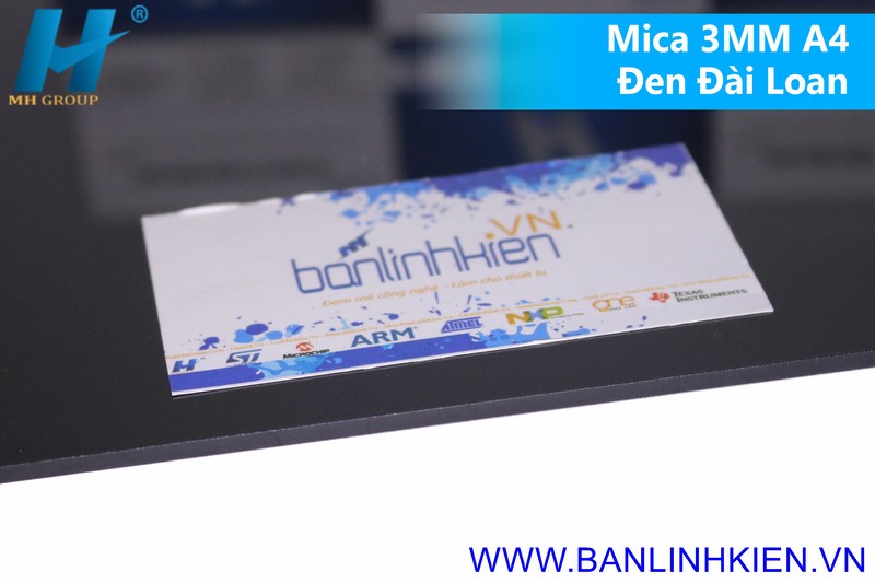 Mica 3MM A4 Đen Đài Loan