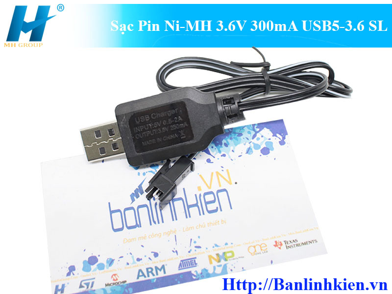 Sạc Pin Ni-MH 3.6V 300mA USB5-3.6 SL