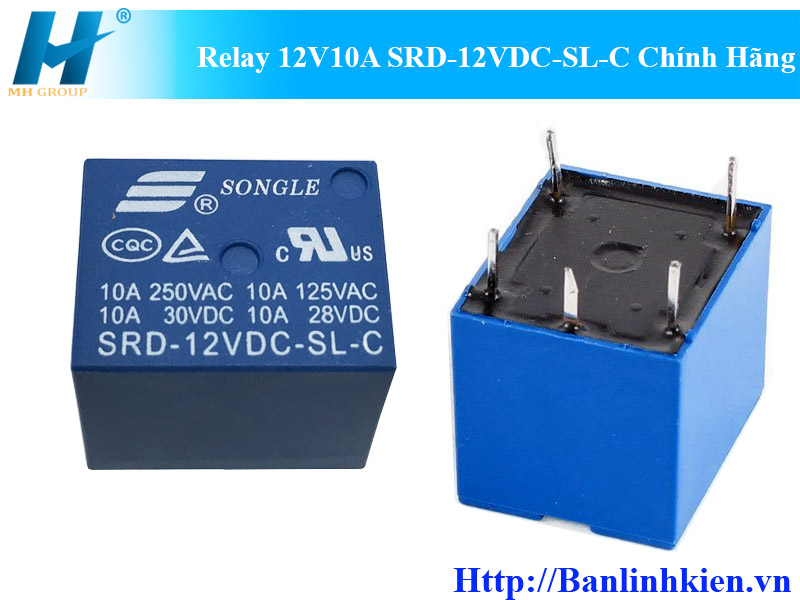 Relay 12V10A SRD-12VDC-Sl-C Chính Hãng