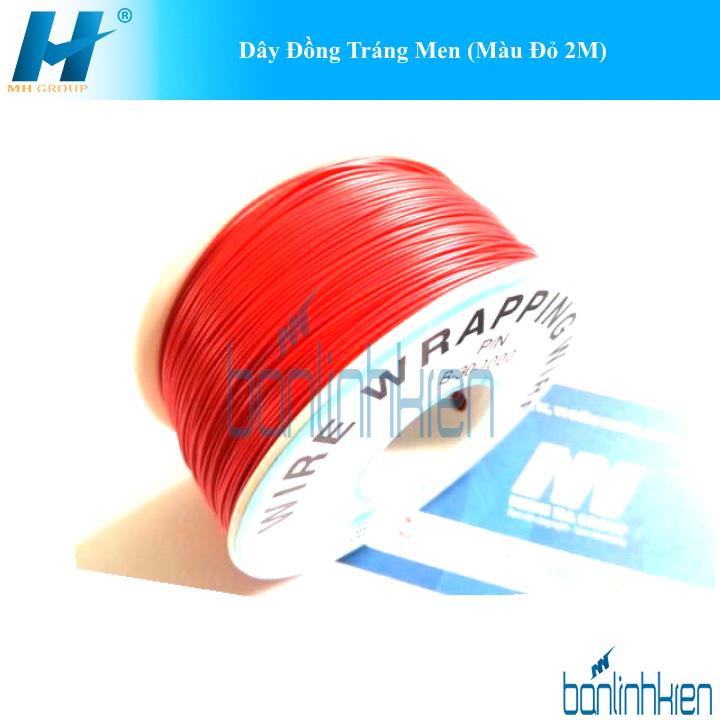 Dây Đồng Tráng Men Màu Đỏ 2m