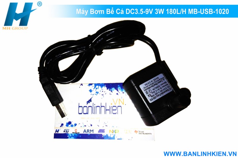 Máy Bơm Bể Cá DC3.5-9V 3W 180L/H MB-USB-1020