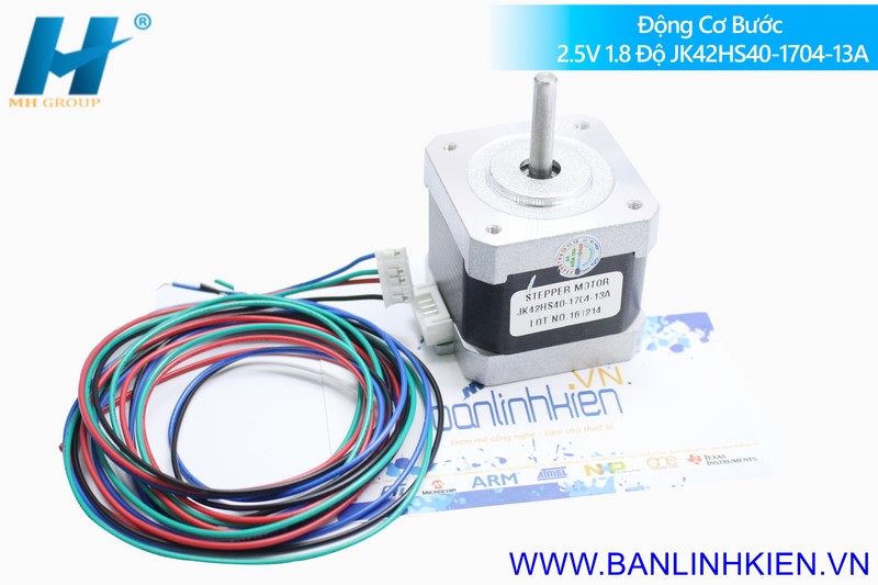 Động Cơ Bước 2.5V 1.8 Độ JK42HS40-1704-13A