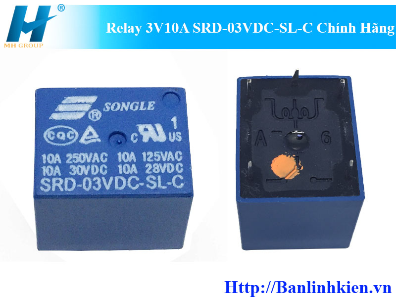 Relay 3V10A SRD-03VDC-Sl-C Chính Hãng