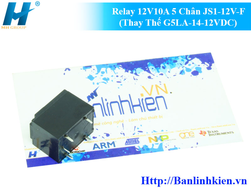 Relay 12V10A 5 Chân JS1-12V-F (Thay Thế G5LA-14-12VDC)