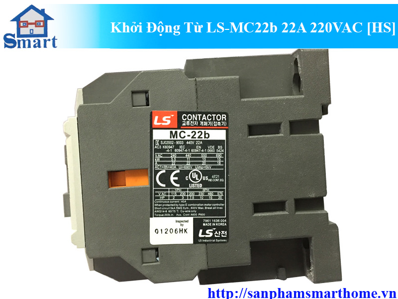 Khởi Động Từ 220V 22A LS-MC22B