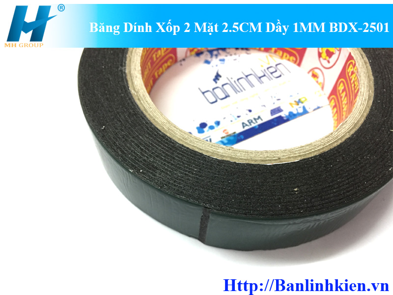 Băng Dính Xốp 2 Mặt 2.5CM Dầy 1MM BDX-2501