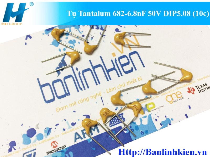 Tụ Tantalum 682-6.8nF 50V DIP5.08 (10c)