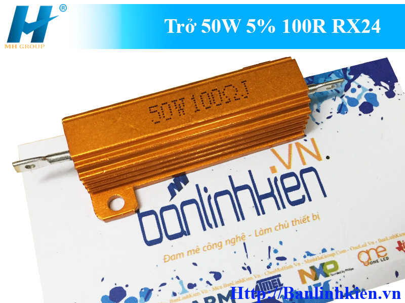 Trở Nhôm 50W 5% 100R RX24