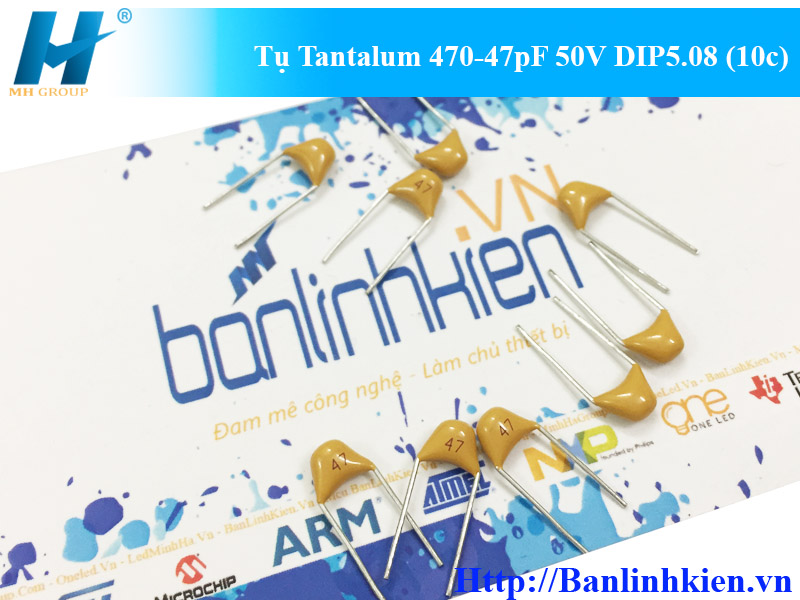 Tụ Tantalum 470-47pF 50V DIP5.08 (10c)