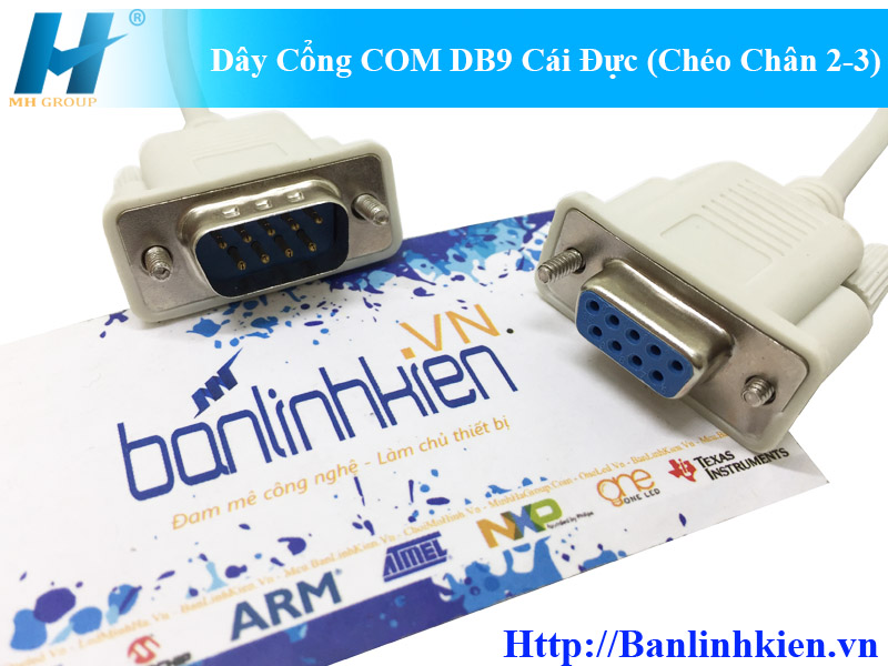 Dây Cổng COM DB9 Cái Đực (Chéo Chân 2-3)