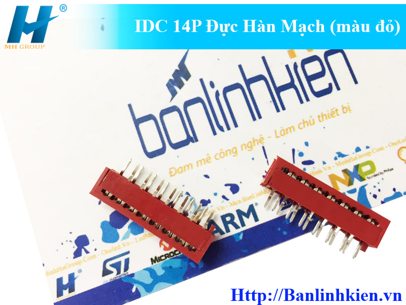 IDC 14P Đực Hàn Mạch (màu đỏ)