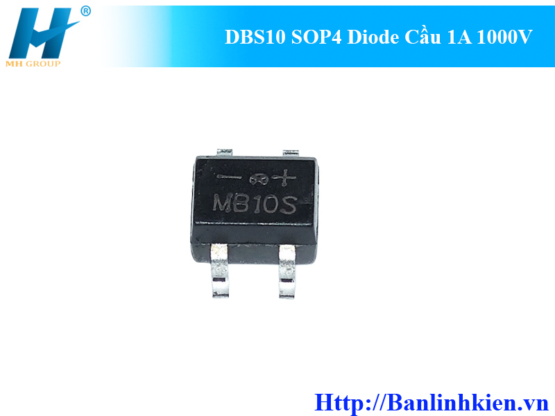 Diode Cầu 0.5A 1000V MB10S SOP4