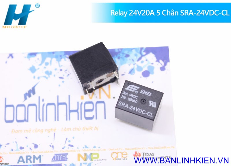 Relay 24V20A 5 Chân SRA-24VDC-CL