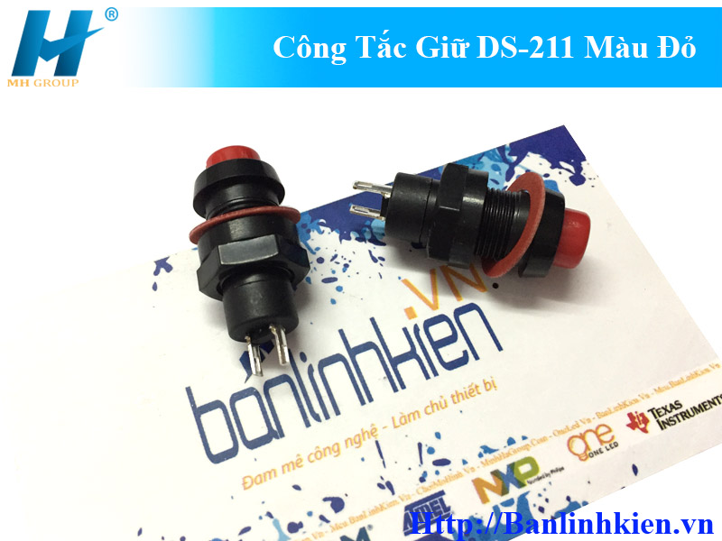 Công Tắc Giữ DS-211 Màu Đỏ