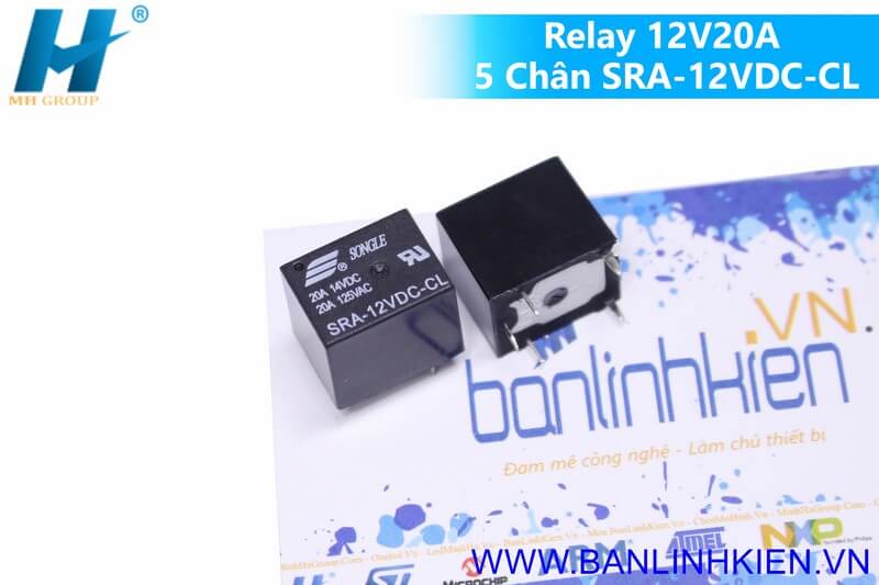 Relay 12V20A 5 Chân SRA-12VDC-CL