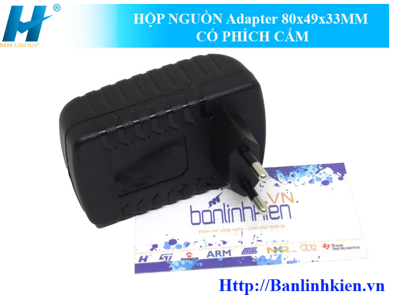 Hộp Nguồn Adapter 75x48x32MM Có Phích Cắm