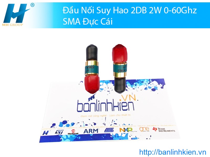 Đầu Nối Suy Hao 2DB 2W 0-60Ghz SMA Đực Cái