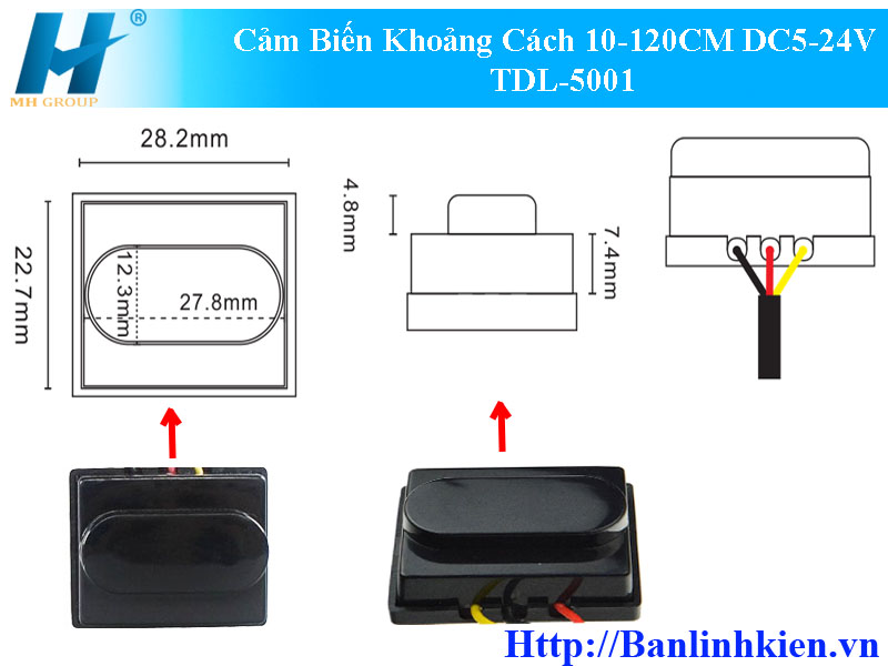 Cảm Biến Khoảng Cách 10-120CM DC5-24V TDL-5001