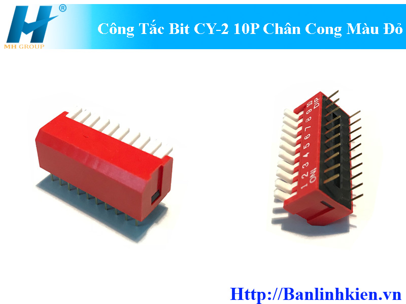 Công Tắc Bit CY-2 10P Chân Cong Màu Đỏ