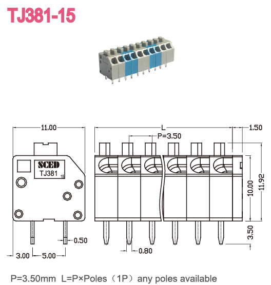 CON 14P TJ381-15 14P 3.5MM