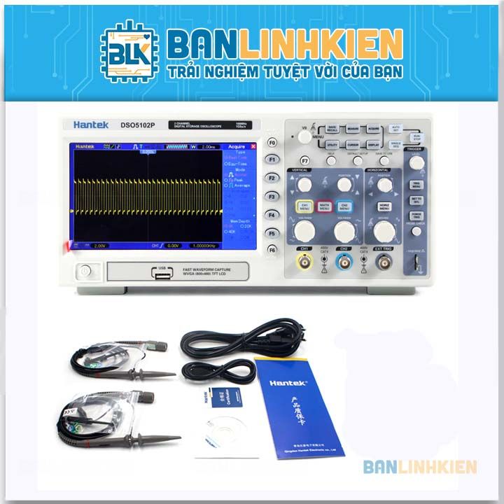 Máy Hiện Sóng Oscilloscope Hantek DSO5102P 100MHz