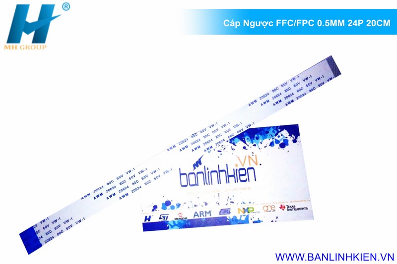 Cáp Ngược FFC/FPC 0.5MM 24P 20CM