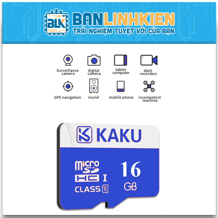 Thẻ Nhớ MicroSD 16G Class10 80MB/S Chính Hãng