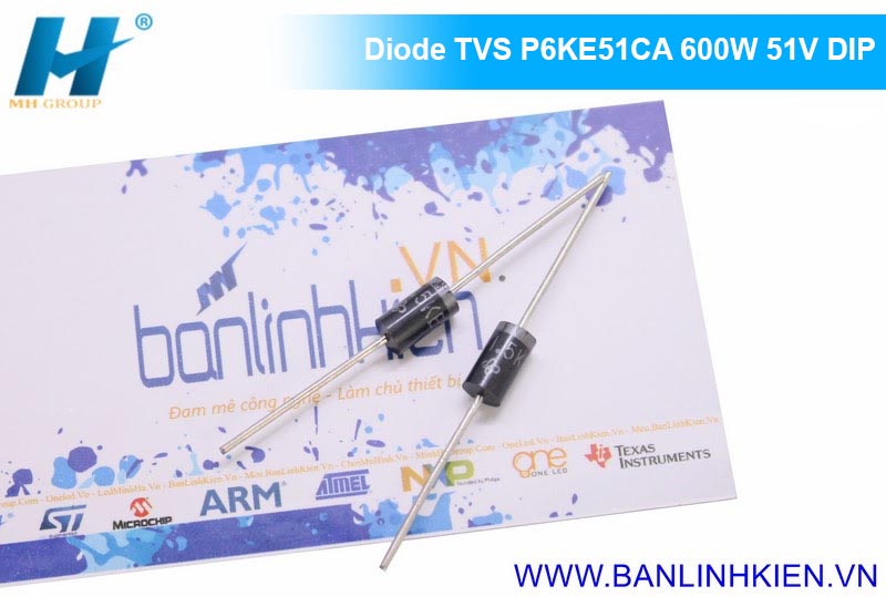 Diode TVS P6KE51CA 600W 51V DIP