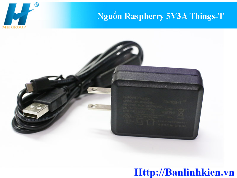 Nguồn Raspberry 5V3A Things-T MicroUSB