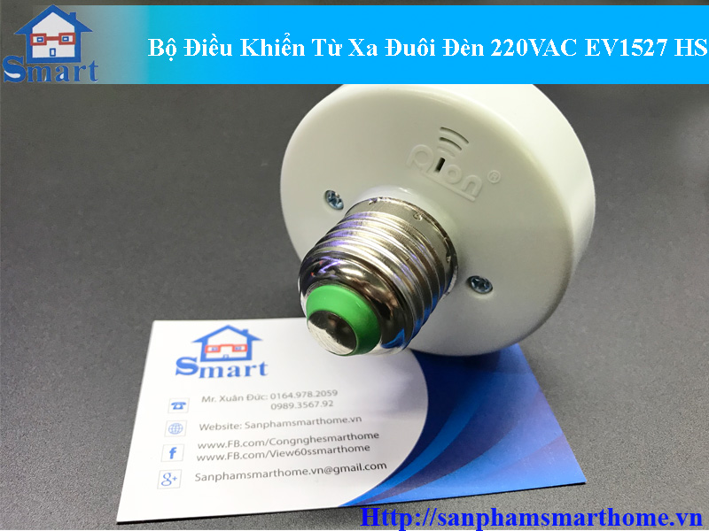 Bộ Điều Khiển Từ Xa Đuôi Đèn 220VAC EV1527 HS