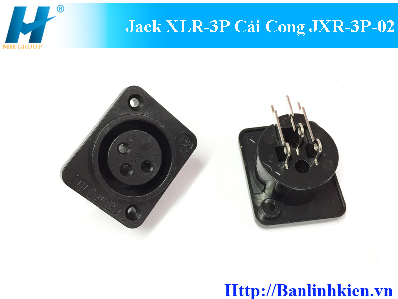 Jack XLR-3P Cái Cong JXR-3P-02