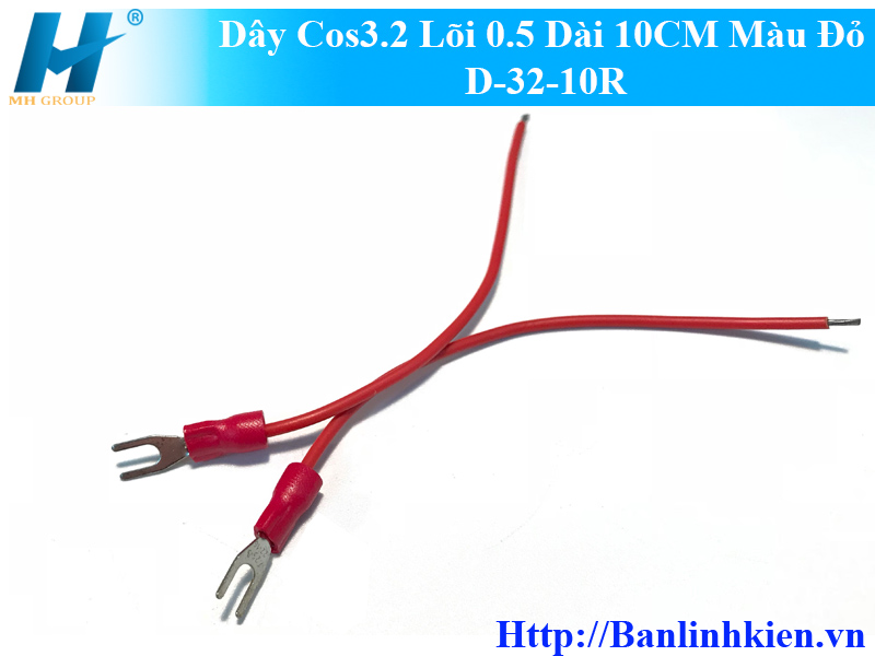 Dây Cos3.2 Lõi 0.5 Dài 10CM Màu Đỏ D-32-10R