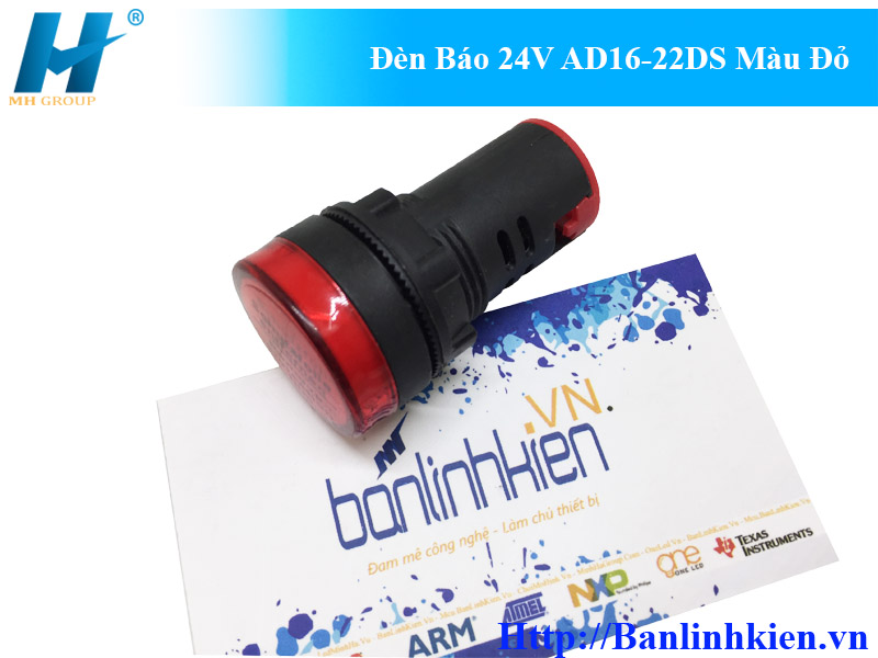 Đèn Báo 24V AD16-22DS Màu Đỏ