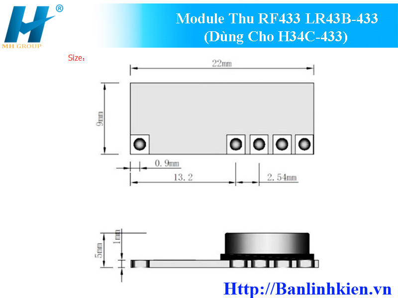 Module Thu RF433 LR43B-433 (Dùng Cho H34C-433)