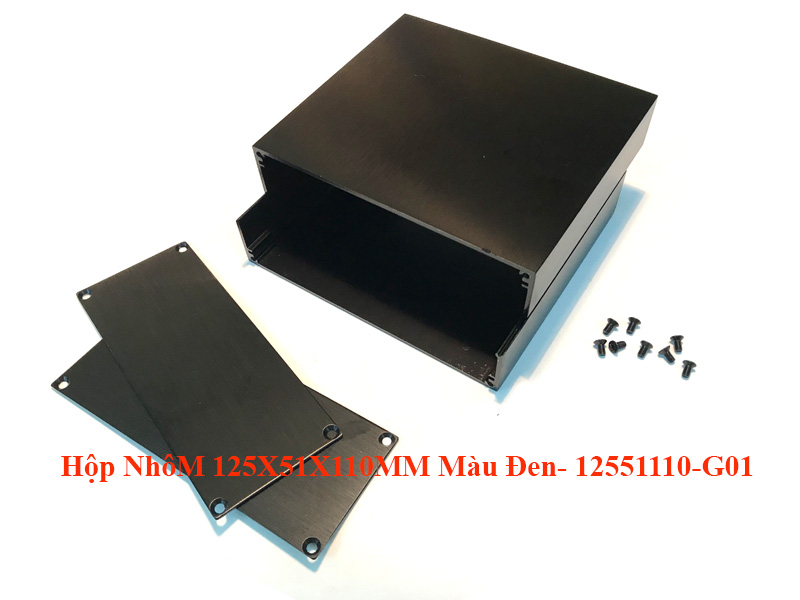 Hộp Nhôm 125x51x110mm Màu Đen