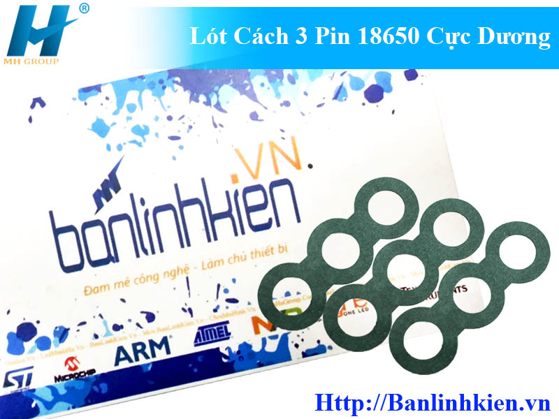 Lót Cách 3 Pin 18650 Cực Dương