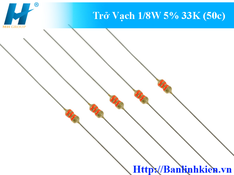 Trở Vạch 1/8W 5% 33K (50c)