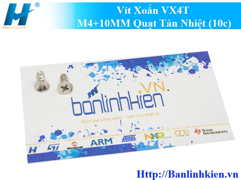 Vít Xoắn VX4T M4+10MM Quạt Tản Nhiệt (10c)
