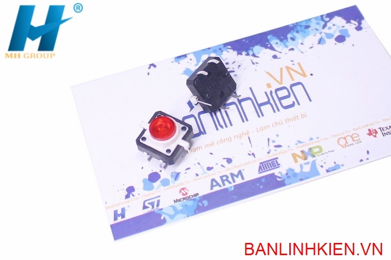 Công Tắc Đèn 12x12x6.5MM Màu Đỏ