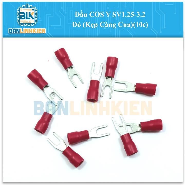 Đầu COS Y SV1.25-3.2 Đỏ (Kẹp Càng Cua)(10c)