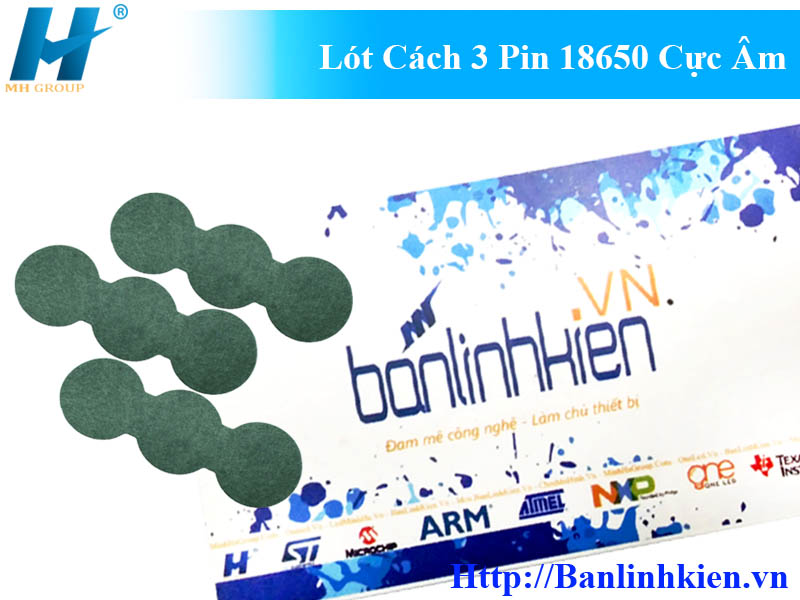 Lót Cách 3 Pin 18650 Cực Âm