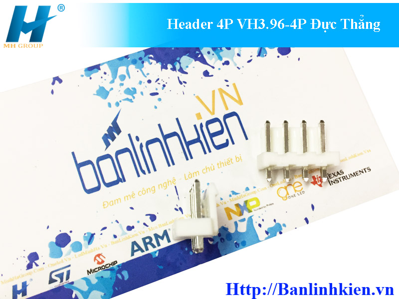 Header 4P VH3.96-4P Đực Thẳng